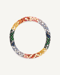 Medium Rainbow Pavé Twister Luxe Bracelet