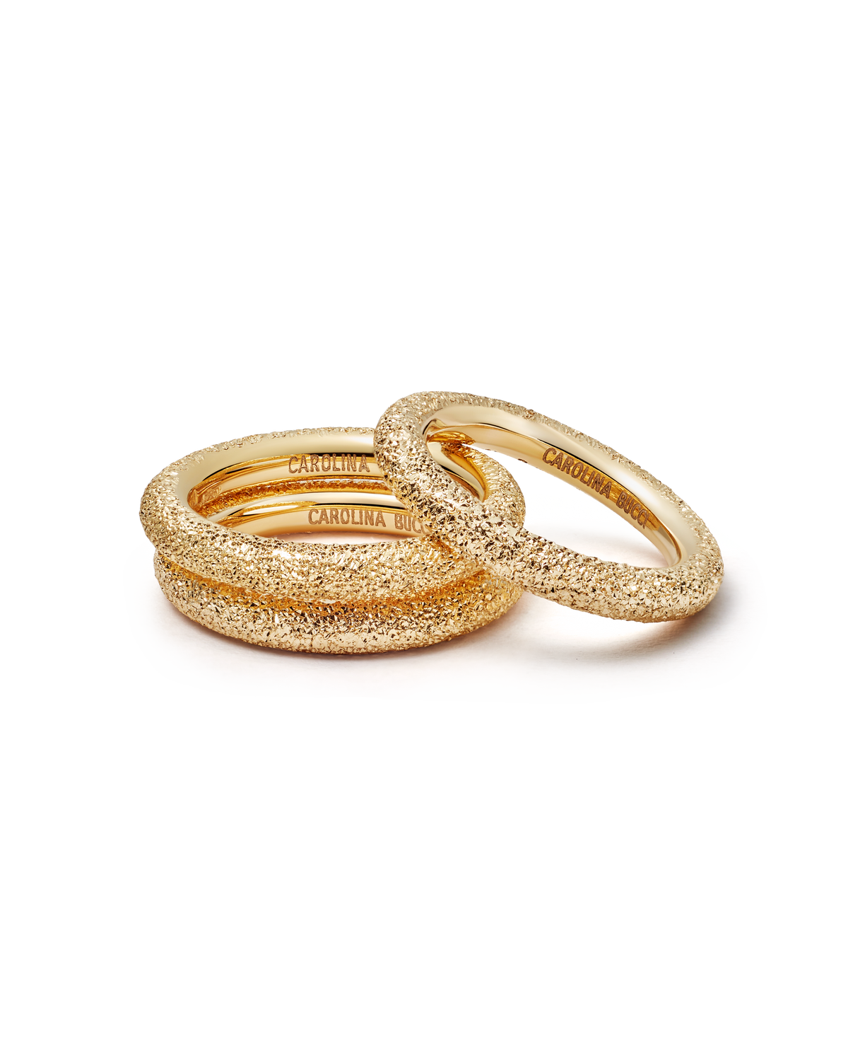 キャロリーナブッチ　Carolina Bucci Florentina リング Florentine Finish Thick Ring Set | Carolina Bucci