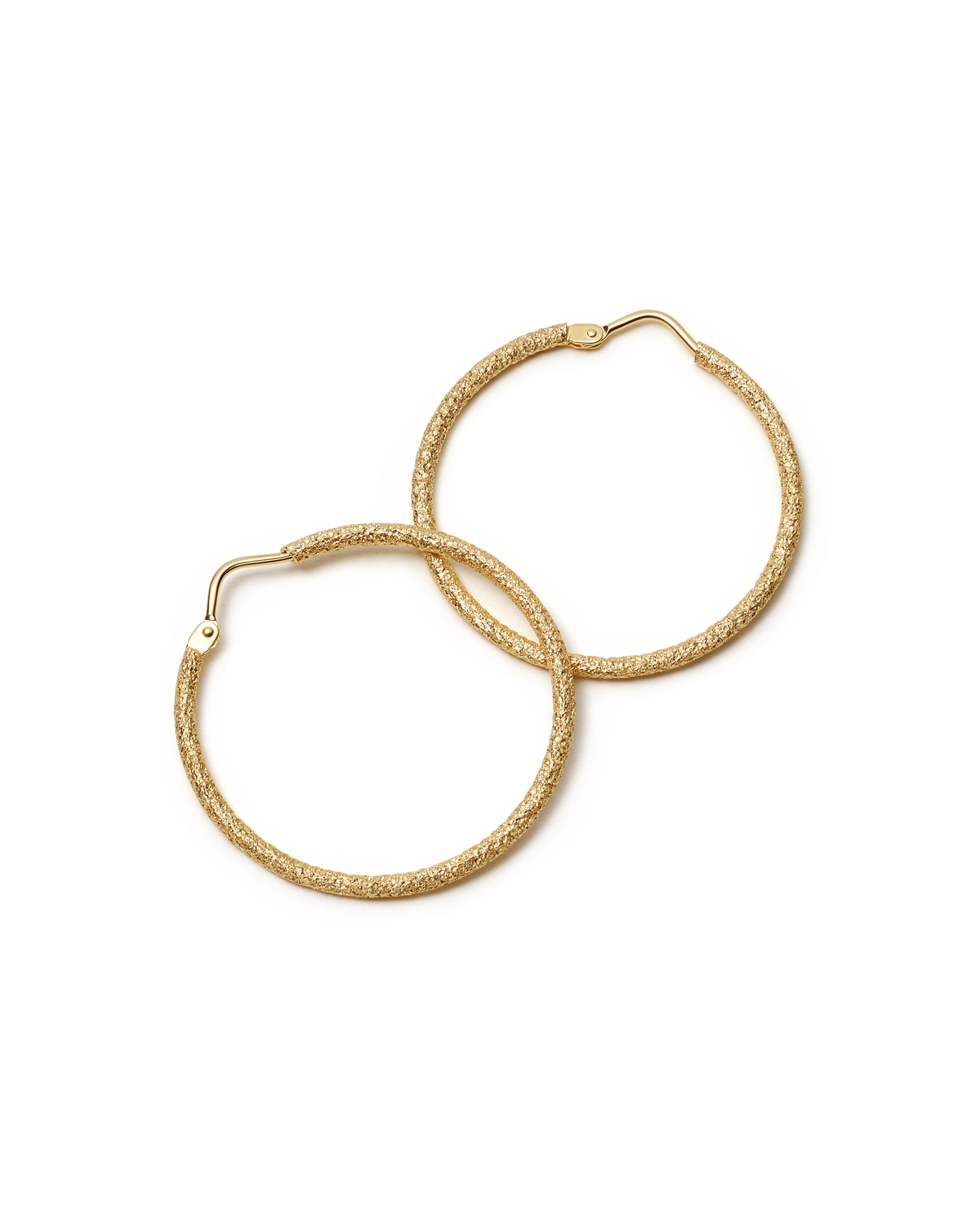Florentine Finish Small Thin Hoops | Carolina Bucci