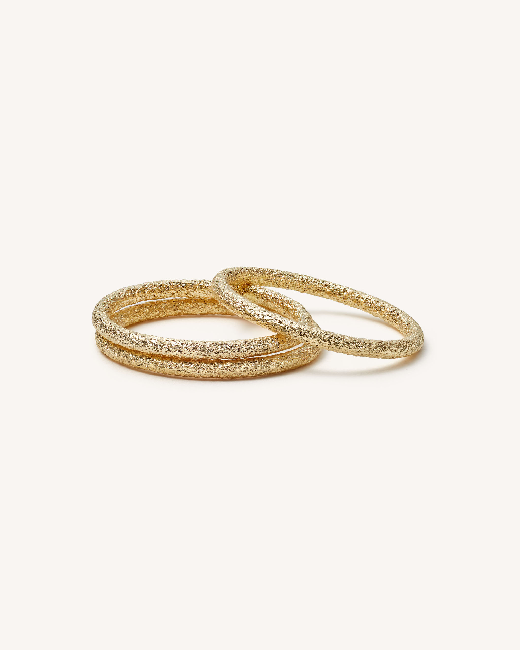 Florentine Finish Thin Ring Set | Carolina Bucci