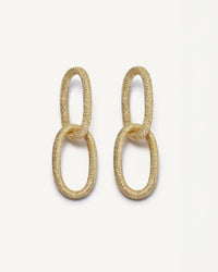 18k yellow florentine frosted finish gold 1885 grande links on white background