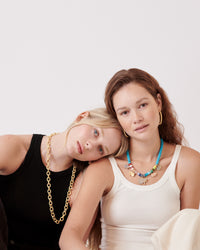 18k yellow gold 1885 links necklace modelled with forte beads all the eyes pendant necklace