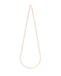 18k rose gold 90 cm discoball necklace on white background