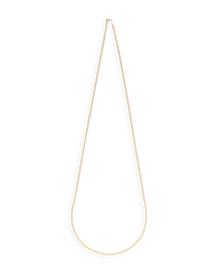 18k yellow gold 90 cm discoball necklace on white background