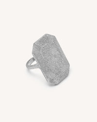 Florentine Finish Emerald Cut Ring