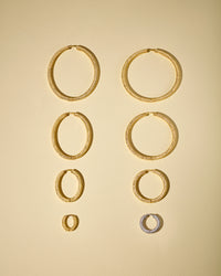 Florentine Finish Small Round Hoop Earrings