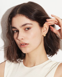 Florentine Finish Small Button Studs With Clip