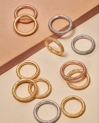 Florentine Finish Thick Ring Set