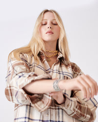 18k white gold colour field bracelet modelled with 1885 necklace with 18k yellow gold girandola pendant