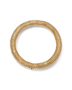 18k yellow gold small kiss bracelet on white background