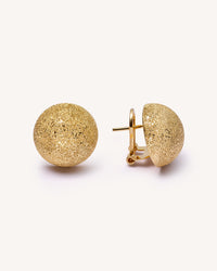 Florentine Finish Large Button Studs With Clip