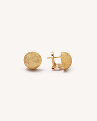 Florentine Finish Small Button Studs With Clip