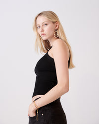 18k yellow florentine frosted finish gold thick bangle modelled with 18k gold lucky bracelet and 18k yellow and white florentine frosted finish earrings