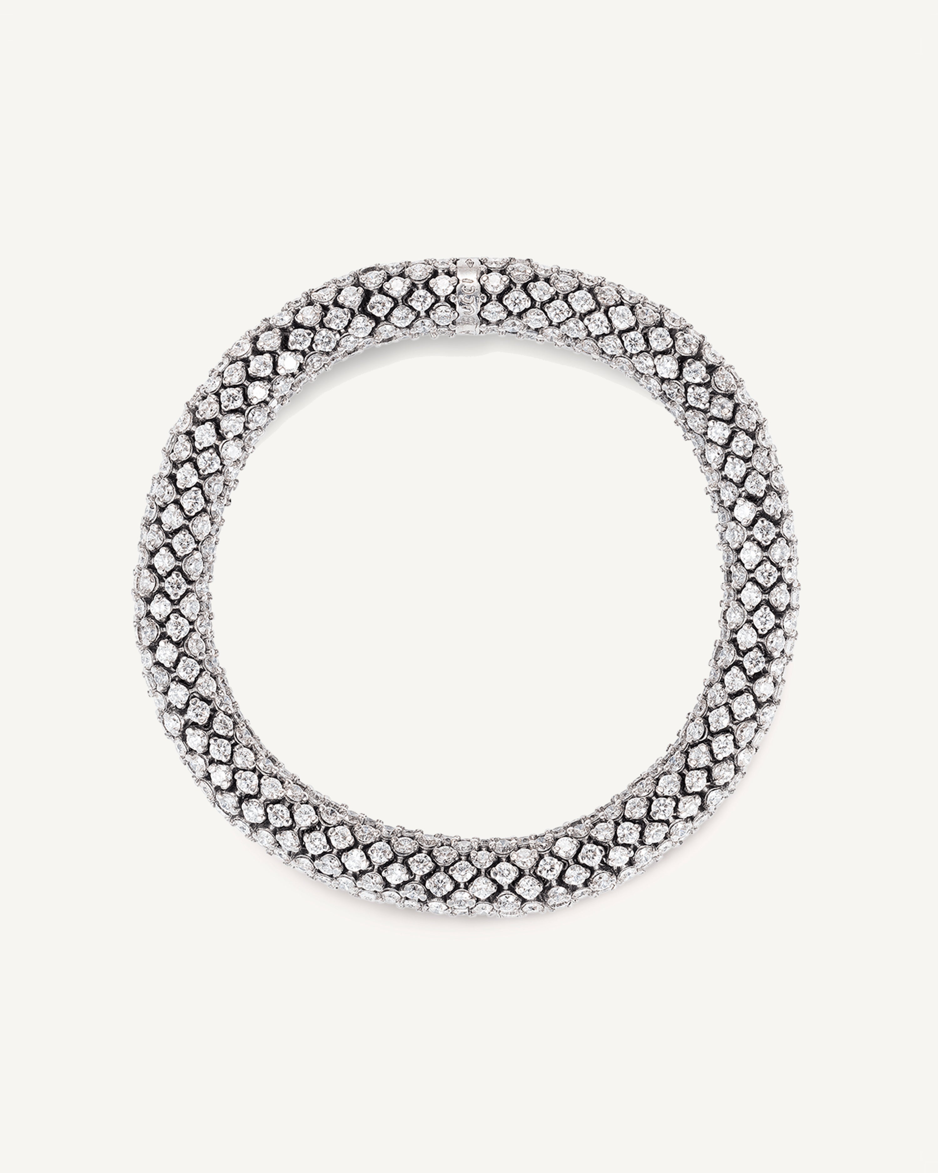 360 White Diamond Twister Luxe Bracelet