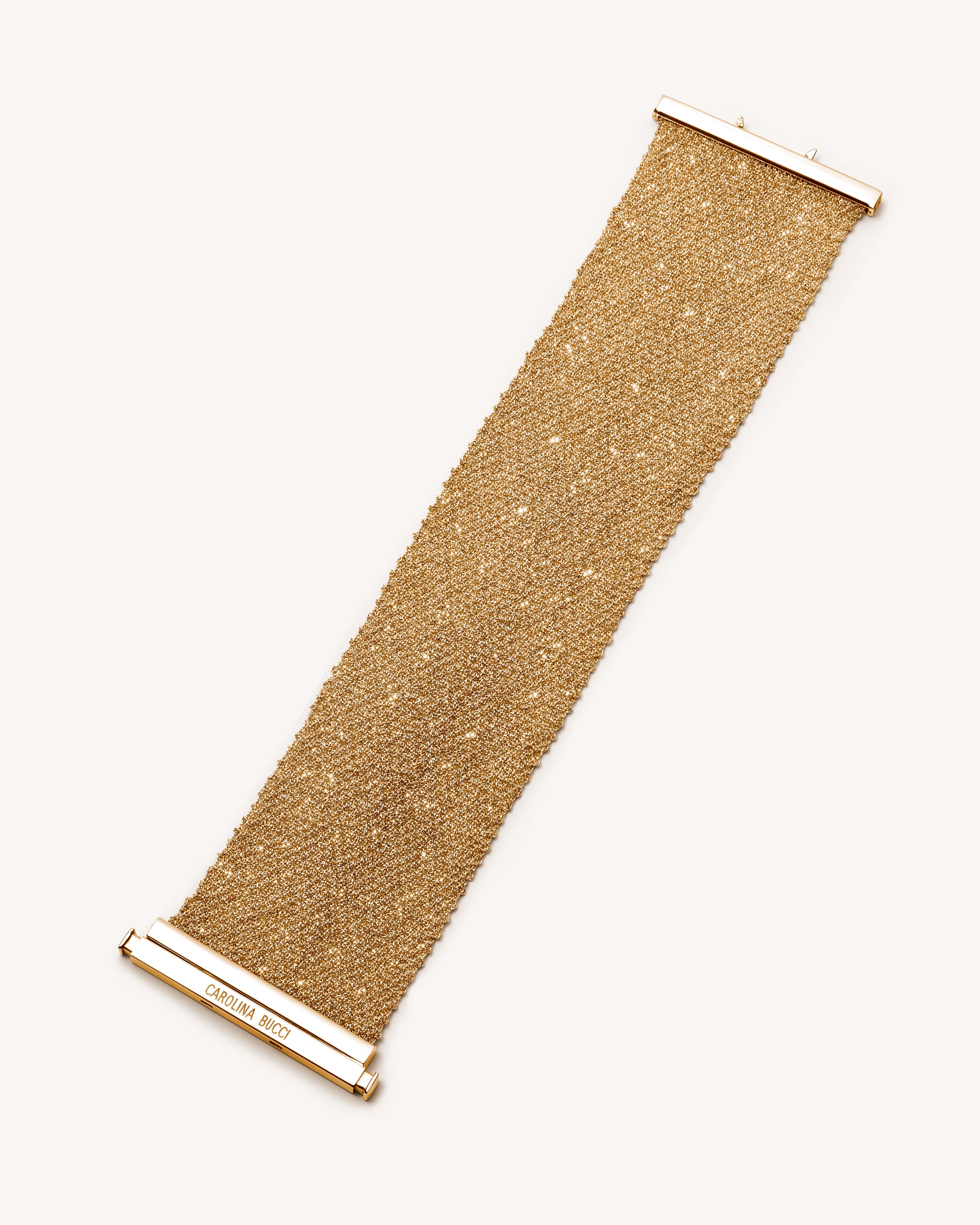 All Gold 4cm Woven Bracelet | Carolina Bucci