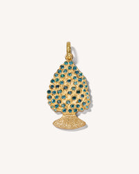 18k yellow gold good luck pinecone pendant