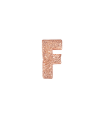 18k Rose gold florentine frosted finish letter F