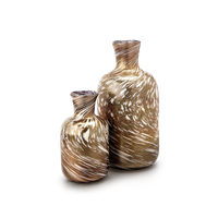 Small and Large black villa colombo home fragrance vase on white background