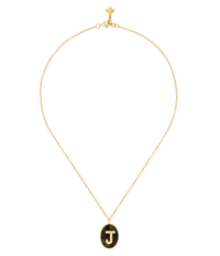 Carolina Bucci Scarab Labradorite Initial Necklace