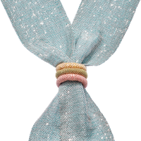 Army woven ring collection shown tightening 18k white gold woven scarf