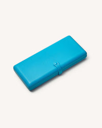 blue leather colour field outer box on white background