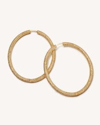 Florentine Finish Extra Large Oval Hoop Earrings