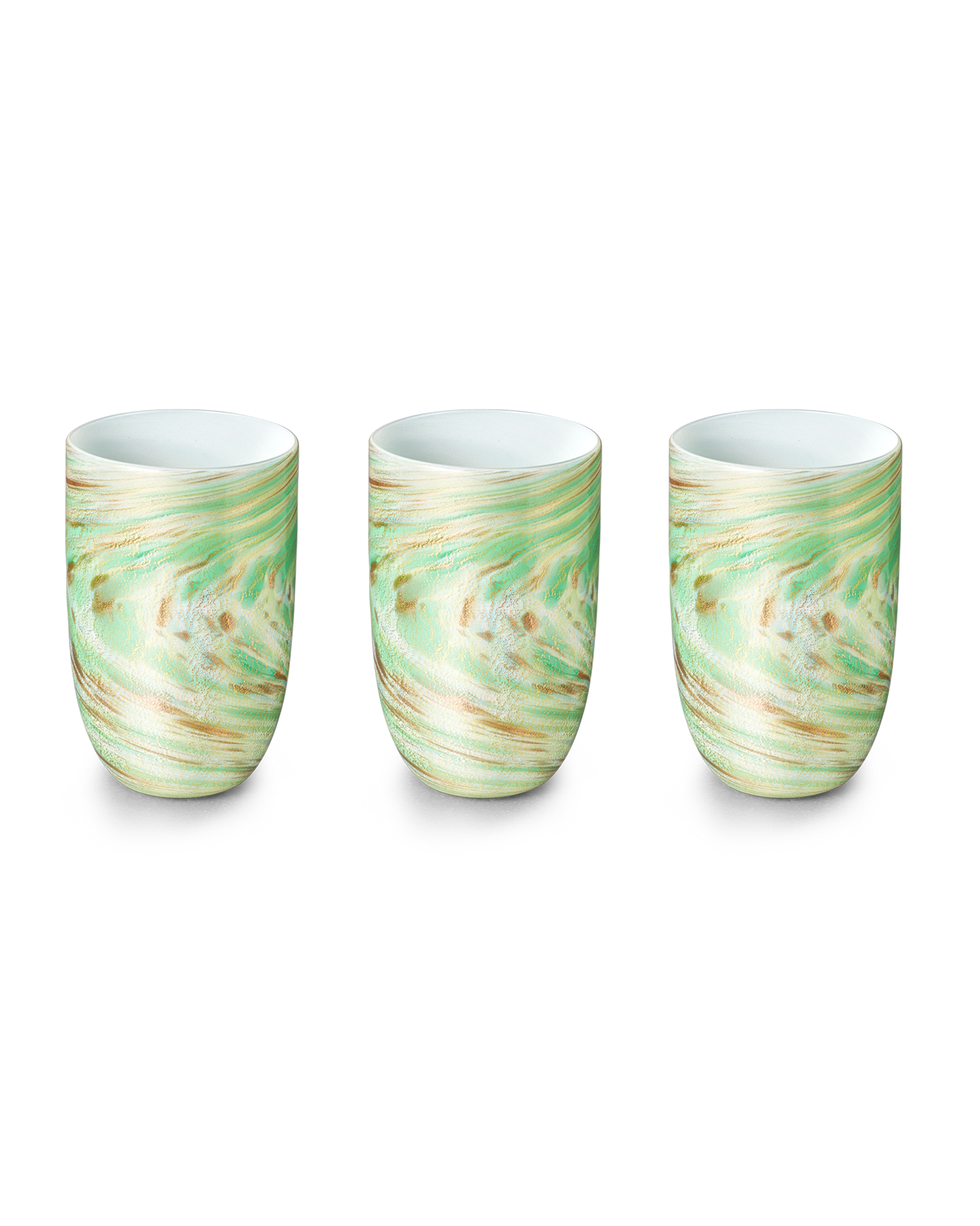 ヴェネチア製 LAGUNA MURANO GLASSムラーノ　グラスティーセット Laguna Glasses Set - Tumblers with silver - Original Murano Glass