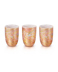 Laguna B Murano Glass Pink set in white background