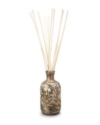 Large black villa colombo home fragrance vase on white background