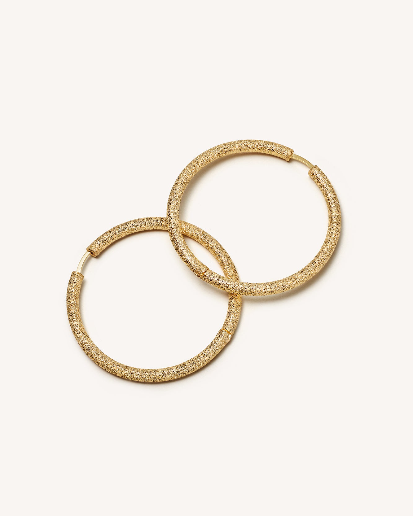 Florentine Finish Large Round Hoop Earrings | Carolina Bucci