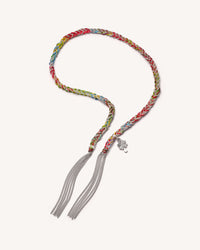 Silver superlucky lucky bracelet with 4 leaf clover silver charm on white background