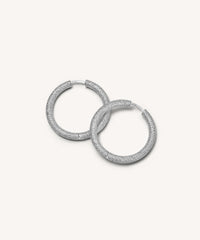 Florentine Finish Small Round Hoop Earrings