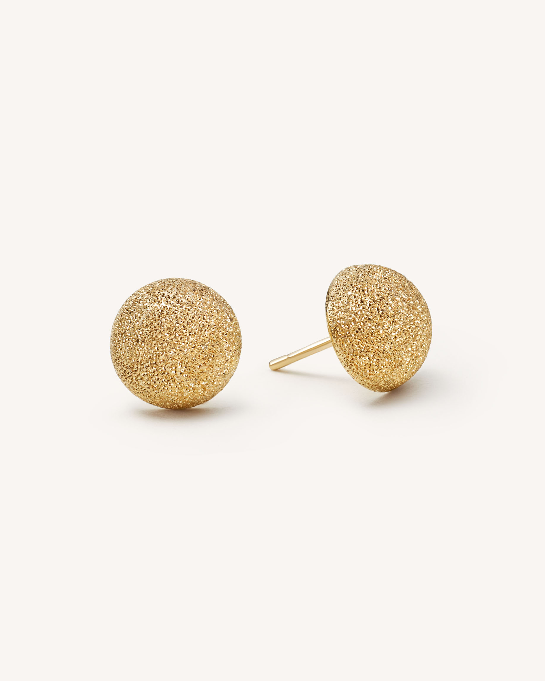 Florentine Finish Large Button Studs | Carolina Bucci