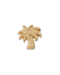 18k yellow florentine frosted finish gold la palma bead on white background