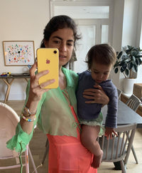 Leandra forte beads bracelet with sun lurex tie cord with 18k yellow gold caps modelled