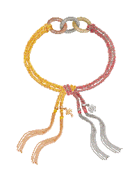 18k gold lucky bracelet 1885 links maker on white background